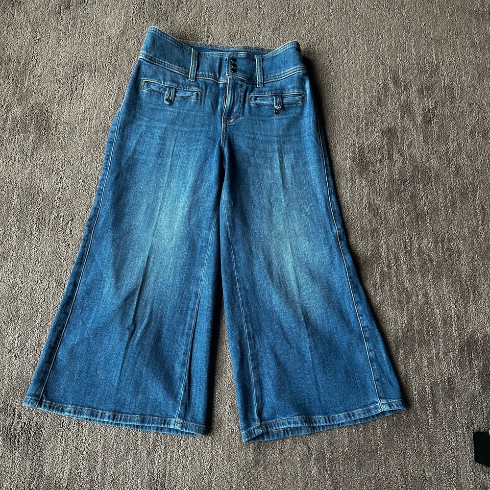 Anthropologie Pilcro cropped wide leg jeans size 27 P
